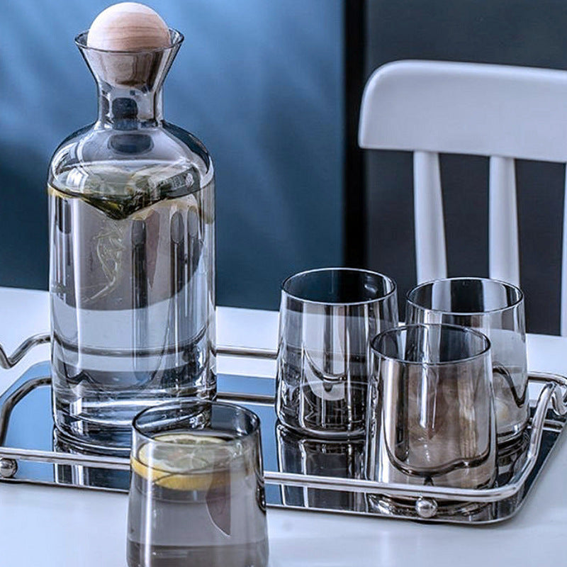 Luxury Glass Pitcher Set 5pcs Luxury Glass Water and Juice Pitcher Set - Elegant Thermal Resistant Drinking Glasses for Hot\u002FCold Beverages, Tea,, Juice Serving - Durable Glass Cup Collection for, Parties, Catering