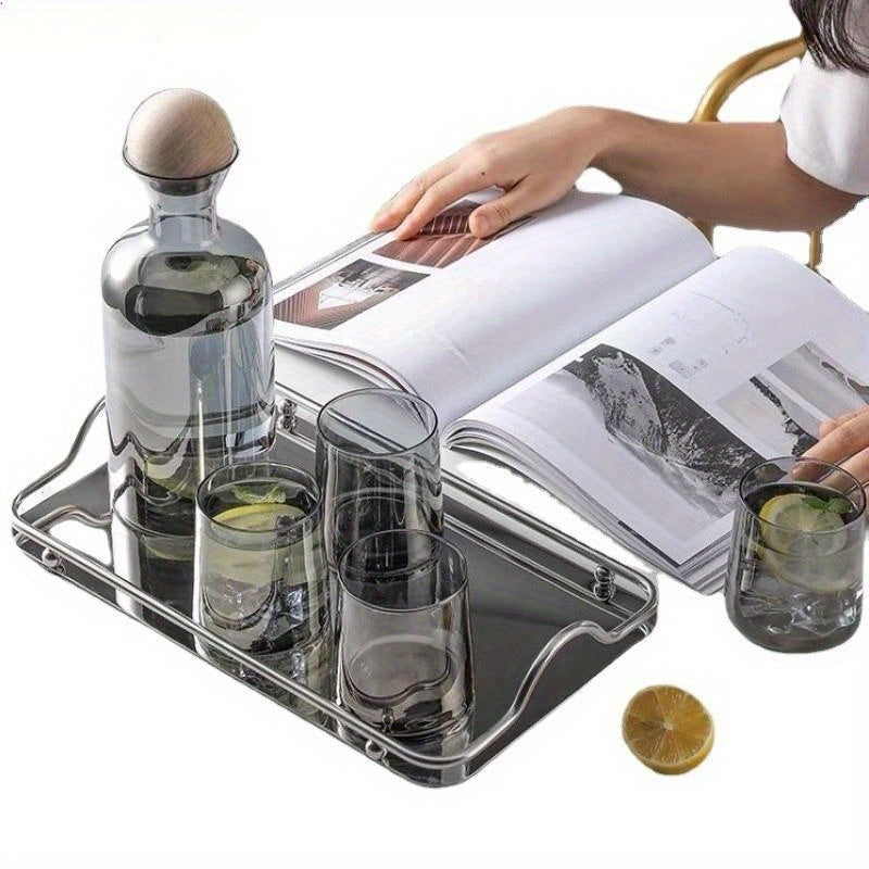 Luxury Glass Pitcher Set 5pcs Luxury Glass Water and Juice Pitcher Set - Elegant Thermal Resistant Drinking Glasses for Hot\u002FCold Beverages, Tea,, Juice Serving - Durable Glass Cup Collection for, Parties, Catering