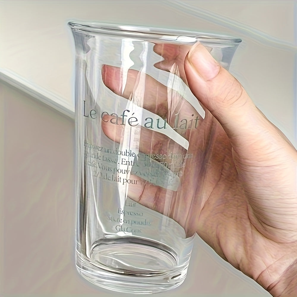 1\u002F2\u002F4pcs INS Style Exquisite Glass Cup Suitable for Ice Coffee, Juice, Drink, Milk, Cocktail And Pearl Milk Tea