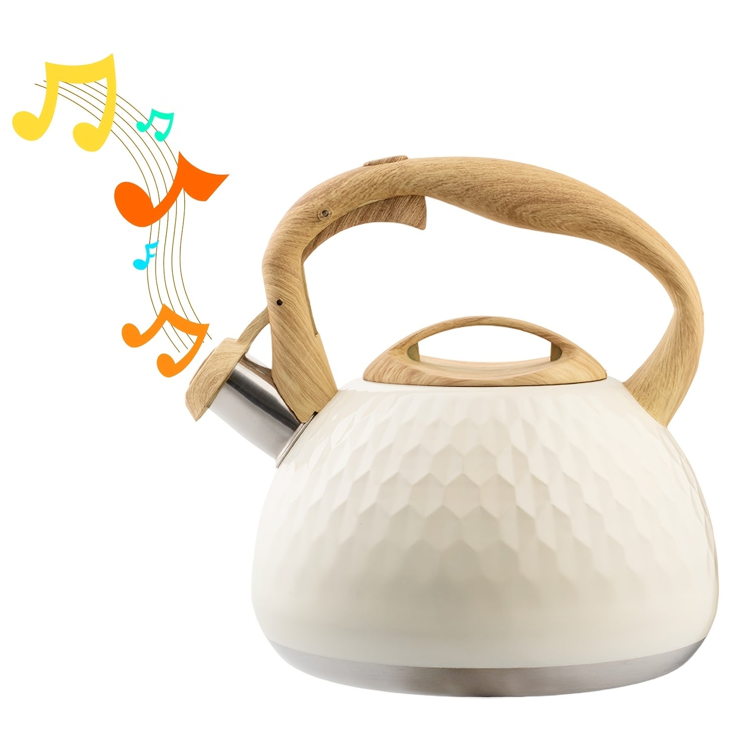 One 3-liter Stainless Steel Large-capacity Hammered-pattern Tea Pot, Suitable for Both Household and Commercial Use, and Can Be Used with Induction Cookers and Gas Stoves as a Universal Pot.