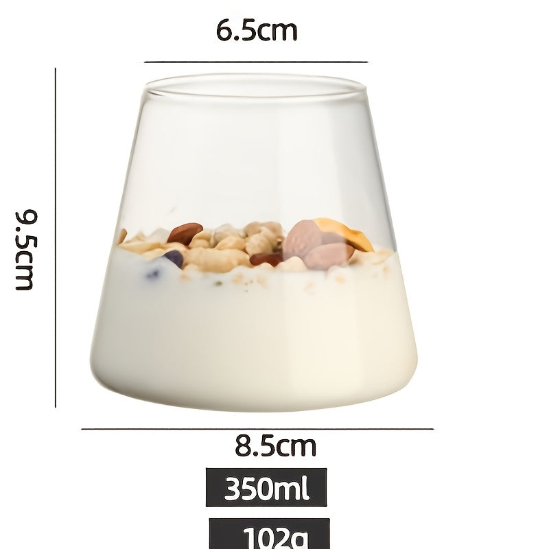 6pcs 11.83oz Glass Cups with Straws and Straw Brushes | American Latte, Cold Drink, Beverage, Water Cups, Suitable for Cafes, Home, Office, Outdoor Parties - Brand: Grinkwell