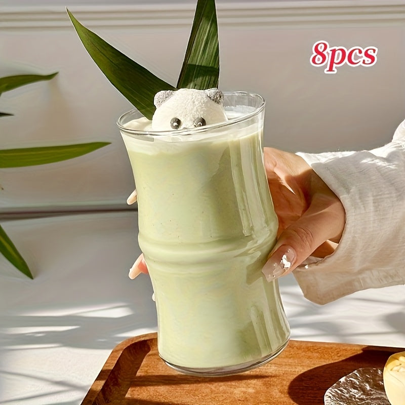 Set of 1\u002F4\u002F8 High Borosilicate Glass, Shaped Glass, Roostertail Glass, Moo Glass, Long Drink Glass, Beverage Glass, Juice Glass, Ice Coffee Cup