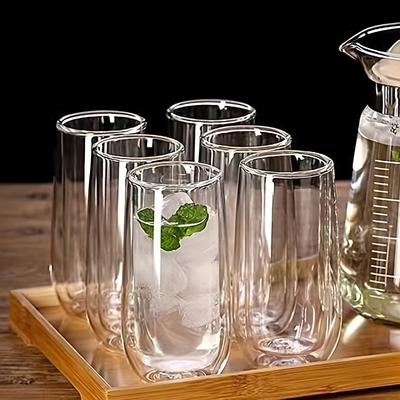 Double-Layer Insulated Cups 4pcs\u002F6pcs High Borosilicate Double-Layer Insulated Cups for Home Use, Milk Cups, Beverage Cups