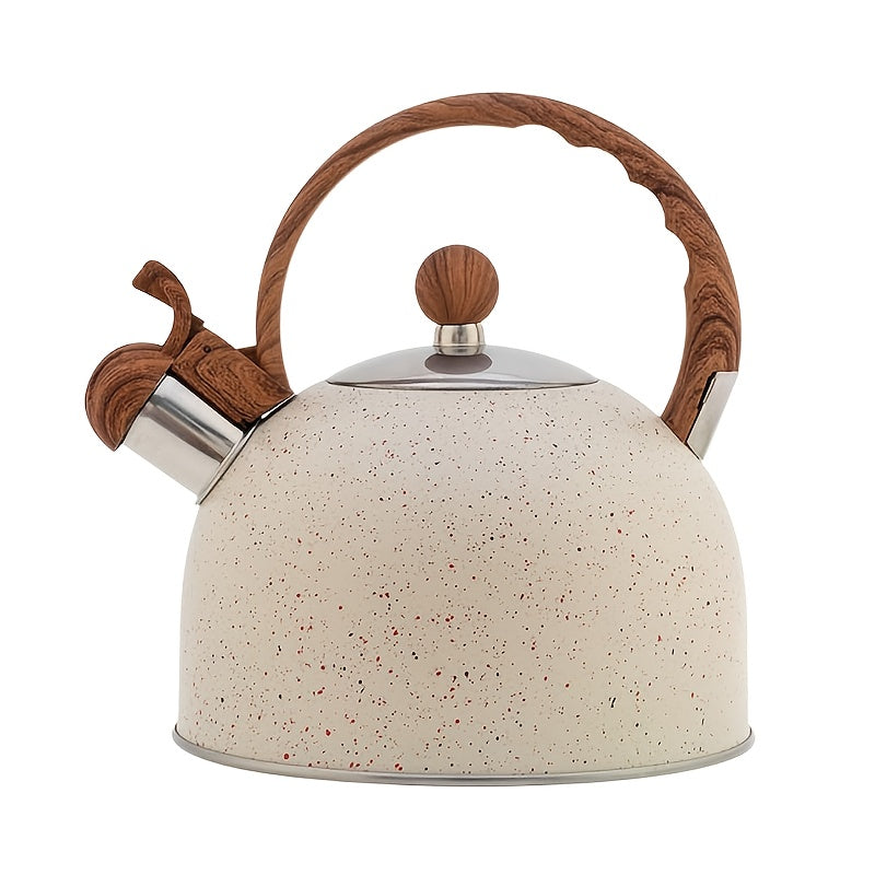 84.54oz Whistle Kettle Stainless Steel Teapot, Stovetop Whistle Coffee Pot Teapot, Suitable for Home Cooking Utensils Stove Gas Kitchen Essential Brewing Coffee, Tea