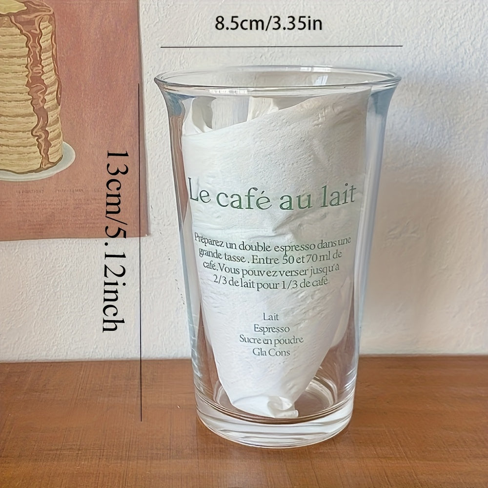 1\u002F2\u002F4pcs INS Style Exquisite Glass Cup Suitable for Ice Coffee, Juice, Drink, Milk, Cocktail And Pearl Milk Tea