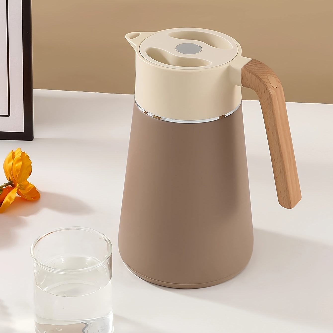 Stainless Steel Kettle Stainless Steel Double-Layer Insulated Kettle | Vacuum-Sealed Thermal Teapot for Home Use, Hotels and Restaurants, Keeps Drinks Hot or Cold