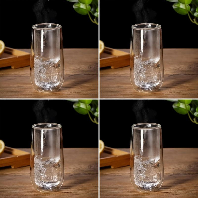 Double-Layer Insulated Cups 4pcs\u002F6pcs High Borosilicate Double-Layer Insulated Cups for Home Use, Milk Cups, Beverage Cups
