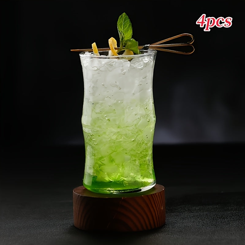 Set of 1\u002F4\u002F8 High Borosilicate Glass, Shaped Glass, Roostertail Glass, Moo Glass, Long Drink Glass, Beverage Glass, Juice Glass, Ice Coffee Cup