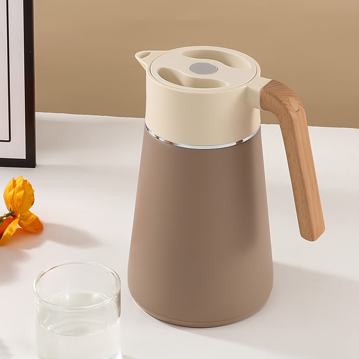 Stainless Steel Kettle Stainless Steel Double-Layer Insulated Kettle | Vacuum-Sealed Thermal Teapot for Home Use, Hotels and Restaurants, Keeps Drinks Hot or Cold